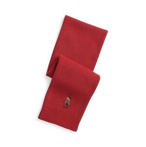 Dětský bavlněný šátek Polo Ralph Lauren červená barva, s aplikací