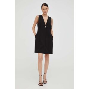 Šaty Bruuns Bazaar černá barva, mini, oversize