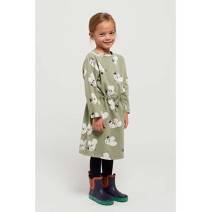 Dívčí šaty Bobo Choses zelená barva, mini