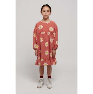 Dětské bavlněné šaty Bobo Choses růžová barva, mini