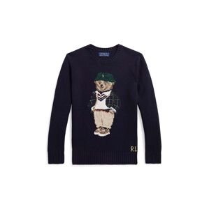 Dětský bavlněný svetr Polo Ralph Lauren tmavomodrá barva