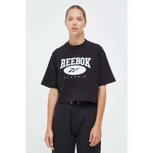 Bavlněné tričko Reebok Classic ARCHIVE ESSENTIALS černá barva, 100036314
