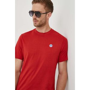 Bavlněné tričko North Sails červená barva
