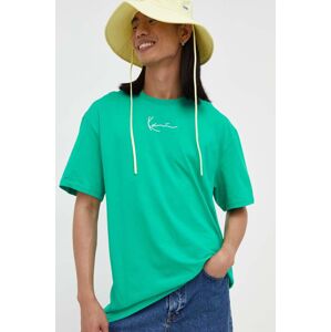 Bavlněné tričko Karl Kani zelená barva, s aplikací