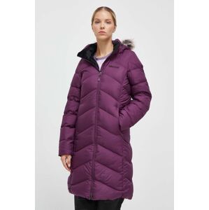 Péřová bunda Marmot Montreaux dámská, fialová barva, zimní