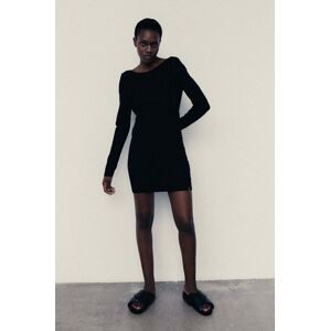 Bavlněné šaty MUUV. černá barva, mini