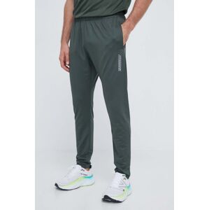 Tréninkové kalhoty Hummel Strength zelená barva, s potiskem