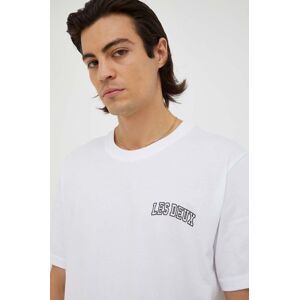 Bavlněné tričko Les Deux bílá barva, s potiskem
