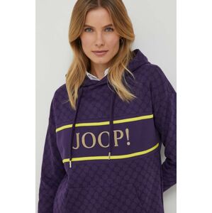 Mikina Joop! dámská, fialová barva, s kapucí, vzorovaná, 3003006210007090