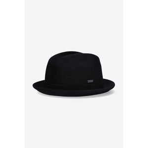 Vlněný klobouk Kangol Polished Player černá barva, vlněný, K4385.BLACK-BLACK