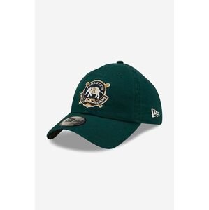 Bavlněná baseballová čepice New Era zelená barva, s aplikací, 60222289-green