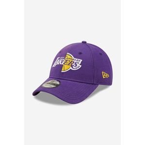 Bavlněná baseballová čepice New Era Washed Pack 940 Lakers fialová barva, s aplikací, 60240335-violet