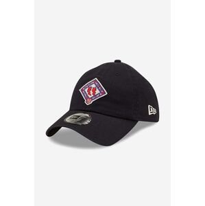 Bavlněná baseballová čepice New Era černá barva, s aplikací, 60222287-black