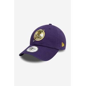 Bavlněná baseballová čepice New Era Minor League Cscl Houston Buffaloes fialová barva, s aplikací, 60141932-violet