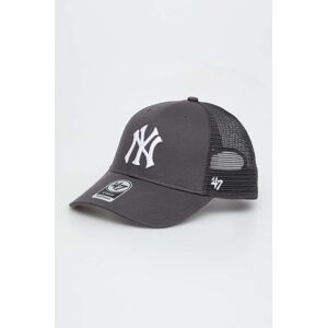 Kšiltovka 47brand MLB New York Yankees šedá barva, s aplikací