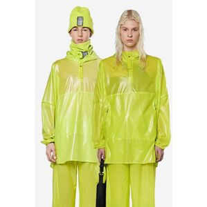 Nepromokavá bunda Rains Ultralight Anorak zelená barva, přechodná, oversize, 18880.REFLELIME-REFLECTIVE
