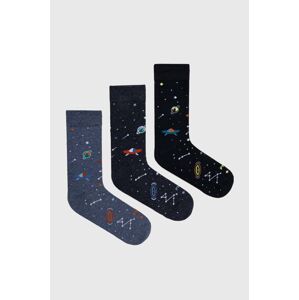 Ponožky Fila 3-pack pánské, tmavomodrá barva