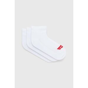 Ponožky Levi's 3-pack bílá barva