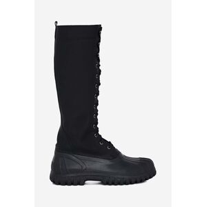 Kozačky Rains x Diemme Anatra Alto High Boot dámské, černá barva, na plochém podpatku, 2058.BLACK-BLACK
