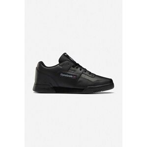 Kožené sneakers boty Reebok Classic Workout Plus černá barva, HP5910-black