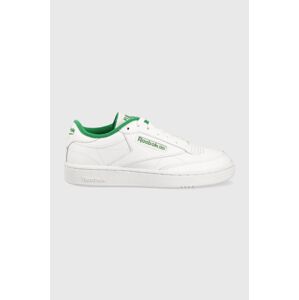 Kožené sneakers boty Reebok Club C 85 bílá barva, IE9387-white