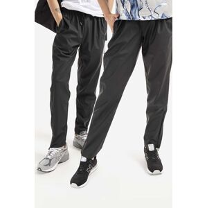 Nepromokavé kalhoty Rains Pants Slim černá barva, high waist, 18580.BLACK-BLACK