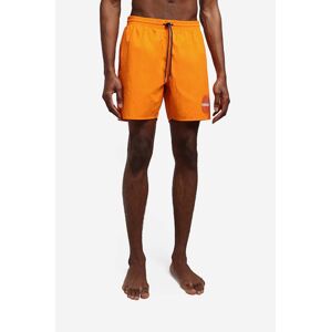 Plavkové šortky Napapijri pánské, oranžová barva, hladké, NA4G5C.AR9-AR9