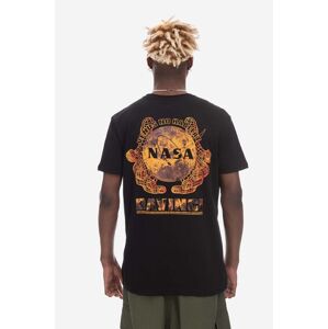 Bavlněné tričko Alpha Industries NASA Davinci T černá barva, s potiskem, 136508.03-black