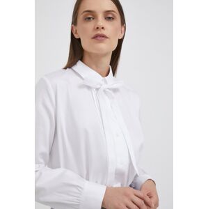 Bavlněné tričko Seidensticker bílá barva, regular, s klasickým límcem