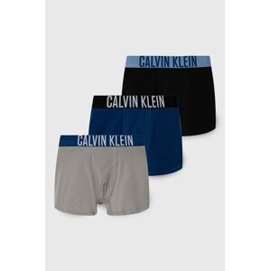 Dětské boxerky Calvin Klein Underwear 3-pack tmavomodrá barva