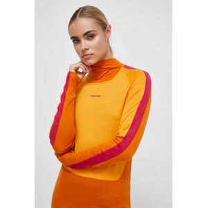 Funkční triko s dlouhým rukávem Icebreaker 200 Oasis oranžová barva