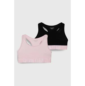 Dětská sportovní podprsenka Calvin Klein Underwear 2-pack růžová barva