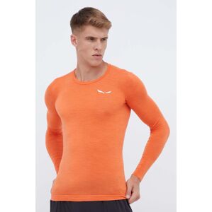 Funkční triko s dlouhým rukávem Salewa Zebru Fresh oranžová barva