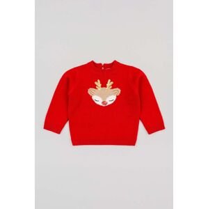 Dětský svetr zippy červená barva