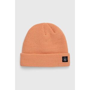 Čepice Volcom oranžová barva, z husté pleteniny