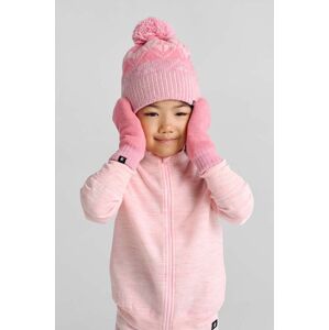 Dětská vlněná čepice Reima Pohjoinen růžová barva