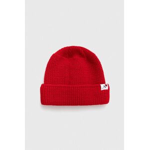 Vlněný klobouk Vertere Berlin červená barva, z husté pleteniny