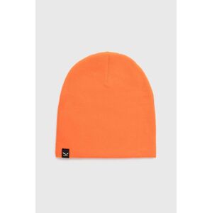 Čepice Salewa Sella Ski oranžová barva, z tenké pleteniny, vlněná