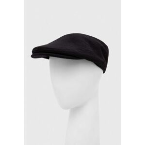 Vlněná čepice Lacoste černá barva