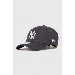 Bavlněná baseballová čepice New Era šedá barva, s aplikací, NEW YORK YANKEES