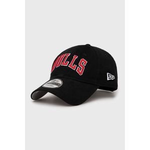 Bavlněná baseballová čepice New Era Chicago Bulls černá barva, s aplikací, 60364219