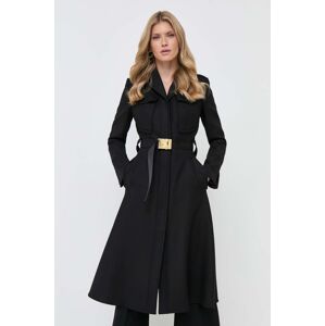 Kabát Elisabetta Franchi dámský, černá barva, přechodný