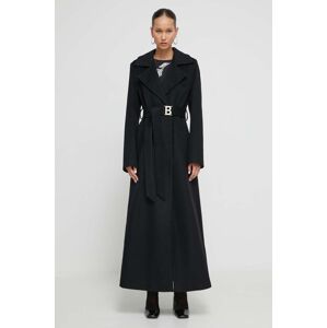 Vlněný kabát Blugirl Blumarine černá barva, přechodný