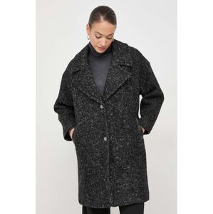 Vlněný kabát Morgan šedá barva, přechodný, oversize