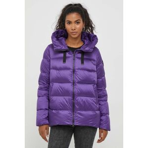 Péřová bunda Bomboogie dámská, fialová barva, zimní
