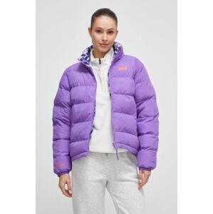 Oboustranná bunda Helly Hansen dámská, fialová barva, zimní, oversize