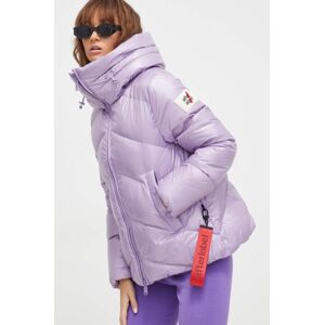 Péřová bunda After Label dámská, fialová barva, zimní