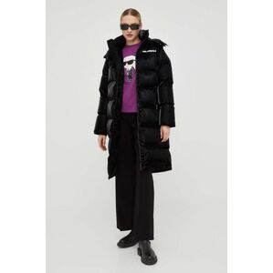 Bunda Karl Lagerfeld dámská, černá barva, zimní