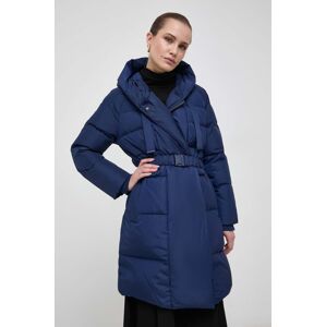 Péřová bunda MAX&Co. dámská, tmavomodrá barva, zimní