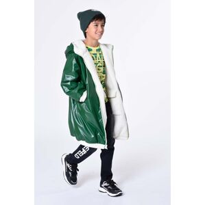 Dětská oboustranná bunda Karl Lagerfeld zelená barva